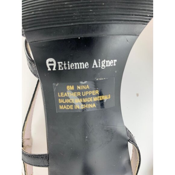 Etienne Aigner Leather Strappy Nina Heels size 6 - Picture 10 of 10